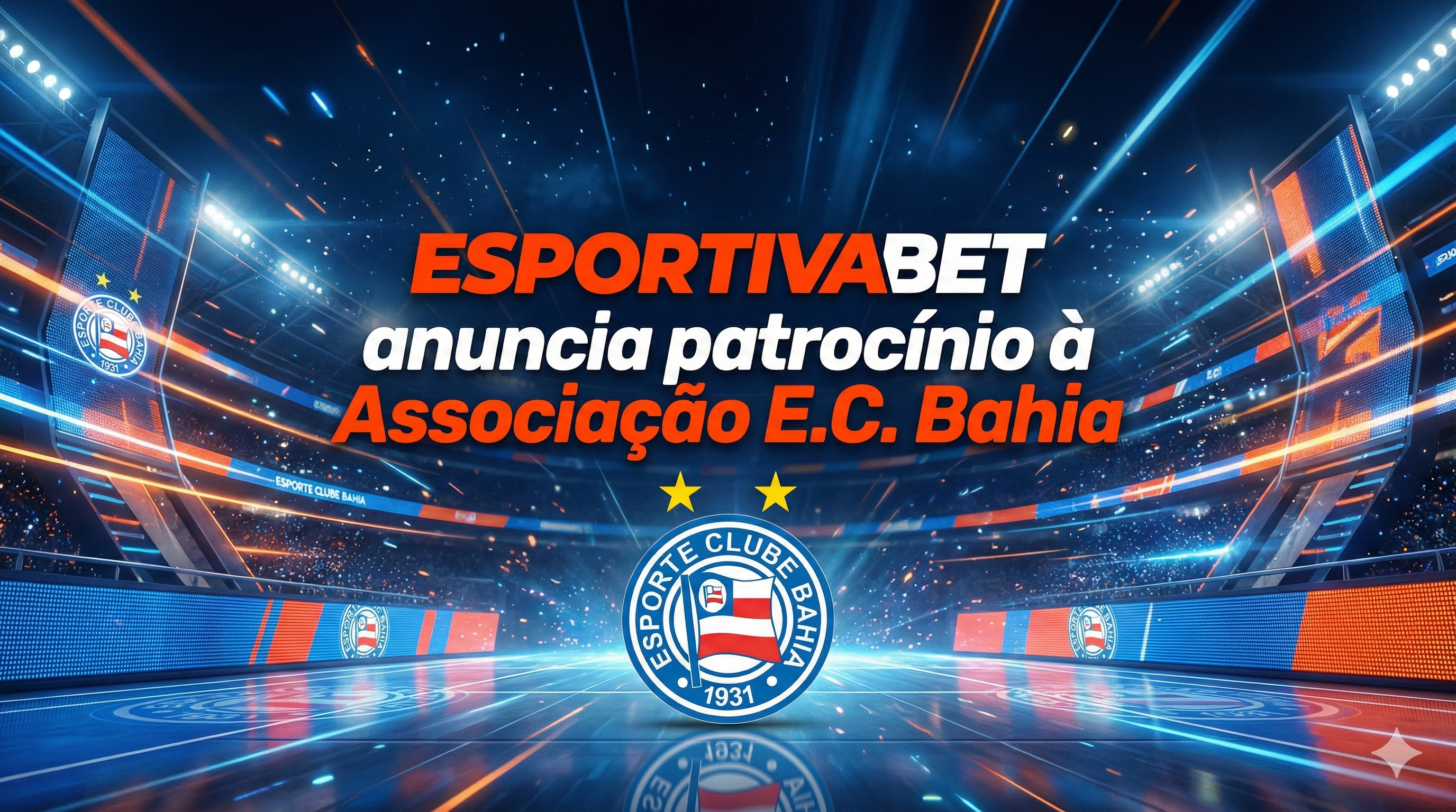 EsportivaBet confirma patrocínio à Associação E.C. Bahia 2026